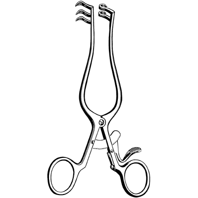 Merit Weitlner Retractor Sharp 2x3 Teeth - 97-370