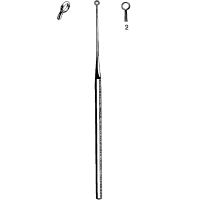 Merit Buck Ear Curette Blunt Angled Size 2 - 98-166
