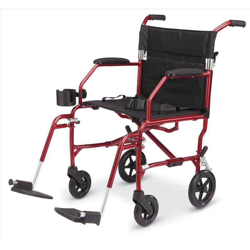 Medline Freedom Transport Chairs, Red (MDS808200SLRR)