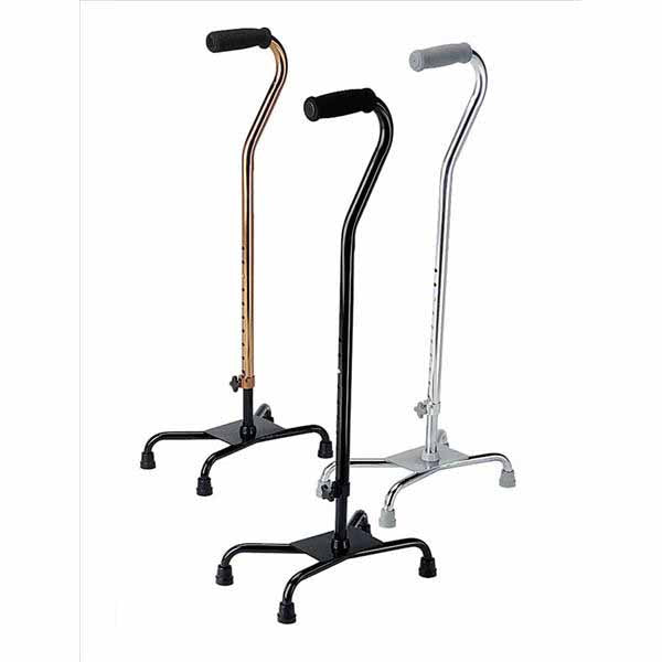 Medline Aluminum Quad Canes, Chrome (MDS86228CHR)