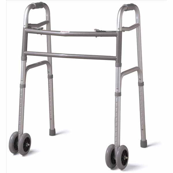 Medline Bariatric Folding Walker with 5" Wheels (MDS86410XWW)