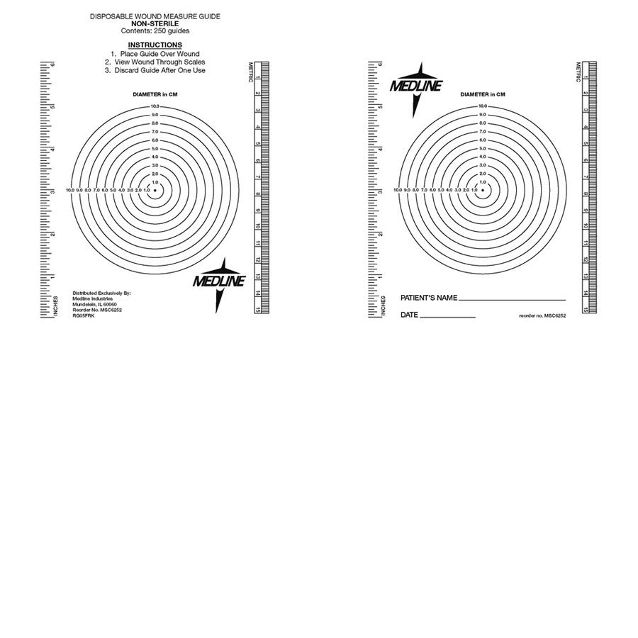 Guide Wound Measuring Bullseye-Ruler