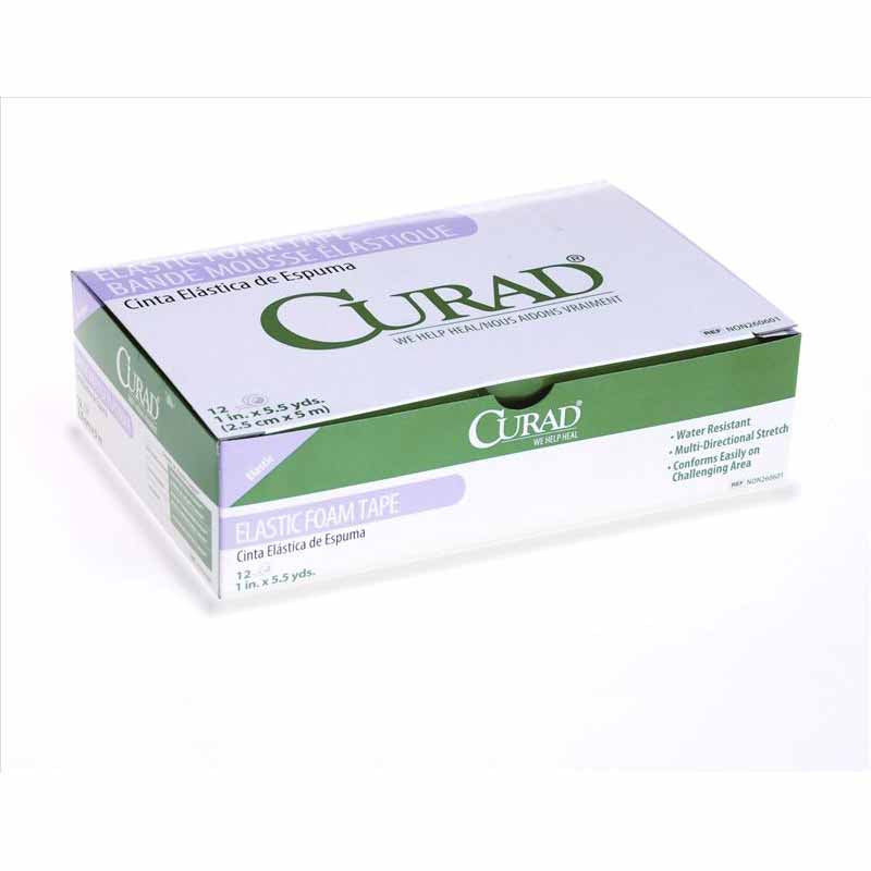 Medline Curad Elastic Foam Adhesive Tape, White (NON260602)