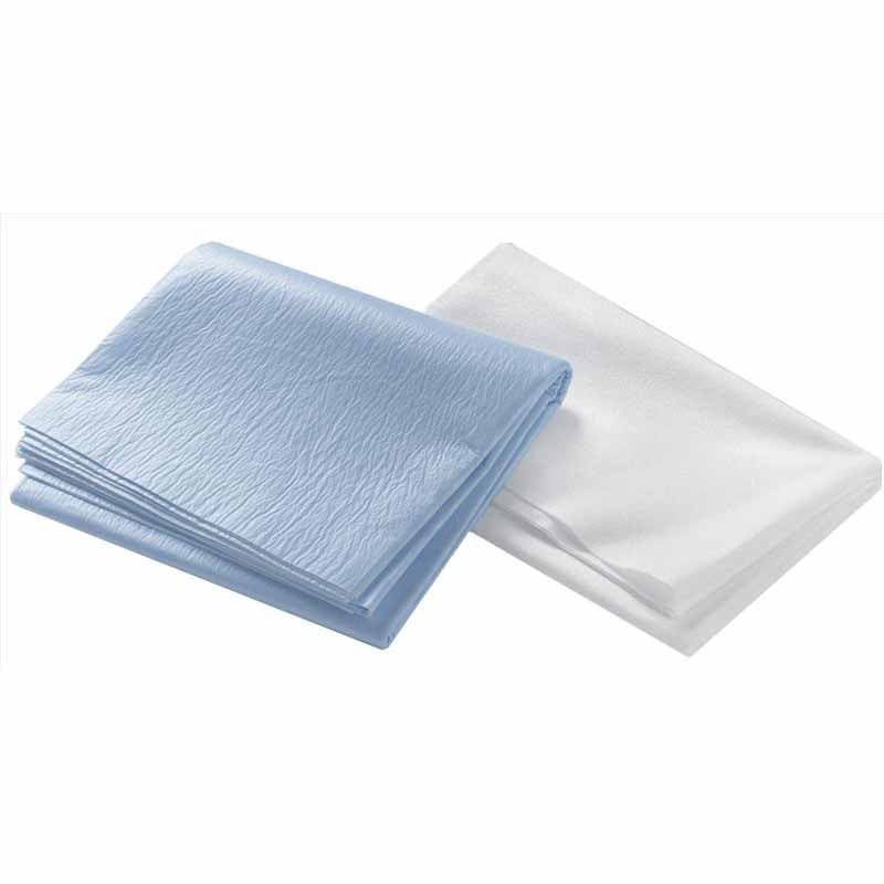 Medline Spunbound Polypropylene Fitted Stretcher Sheets, Blue (NON34000)