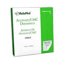 ReliaMed Alginate-CMC Dressings, 4" x 4" Pads, Sterile