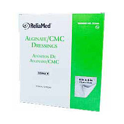 ReliaMed Alginate-CMC Dressings, 6" x 6" Pads, Sterile