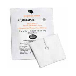 ReliaMed Tracheostomy Drainage Sponges, 2" x 2", Sterile 2's