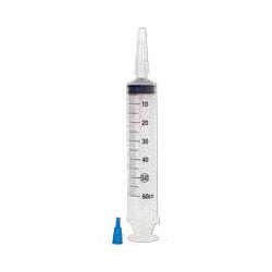 Mckesson 60cc Flat Top, Catheter Tip, Irrigation Syringe, Sterile, Latex free.