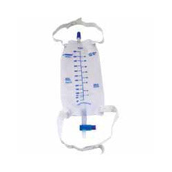 Leg Drainage Bag with T-Tap Valve & Attached Straps, 900 mL