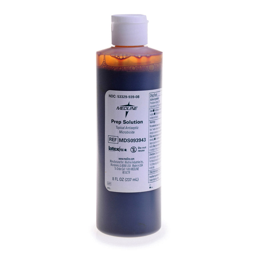 Solution Prep Povidone Iodine 8 Oz Bottle
