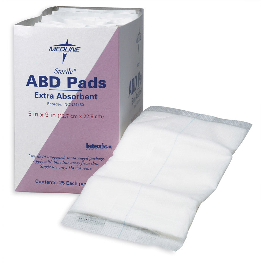 Pad Abdominal 8X10 Sterile Latex free 1-Pk