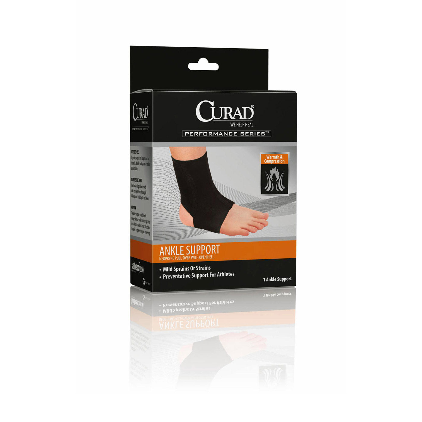 Support Ankle Neoprene Open Heel Med