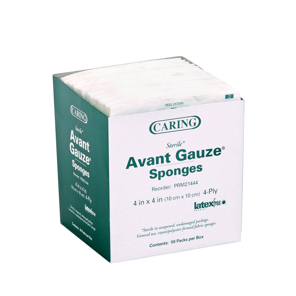 Gauze Sponge Non-woven 4X4 4Ply Sterile Latex free 2-Pk