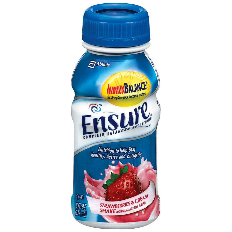 Supplement Ensure Strawberry 8 Oz Bottle