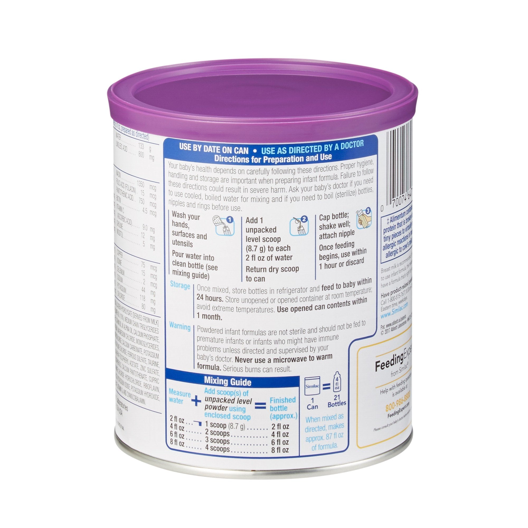 Similac® Alimentum® Unflavored 12.1 oz. Can Powder