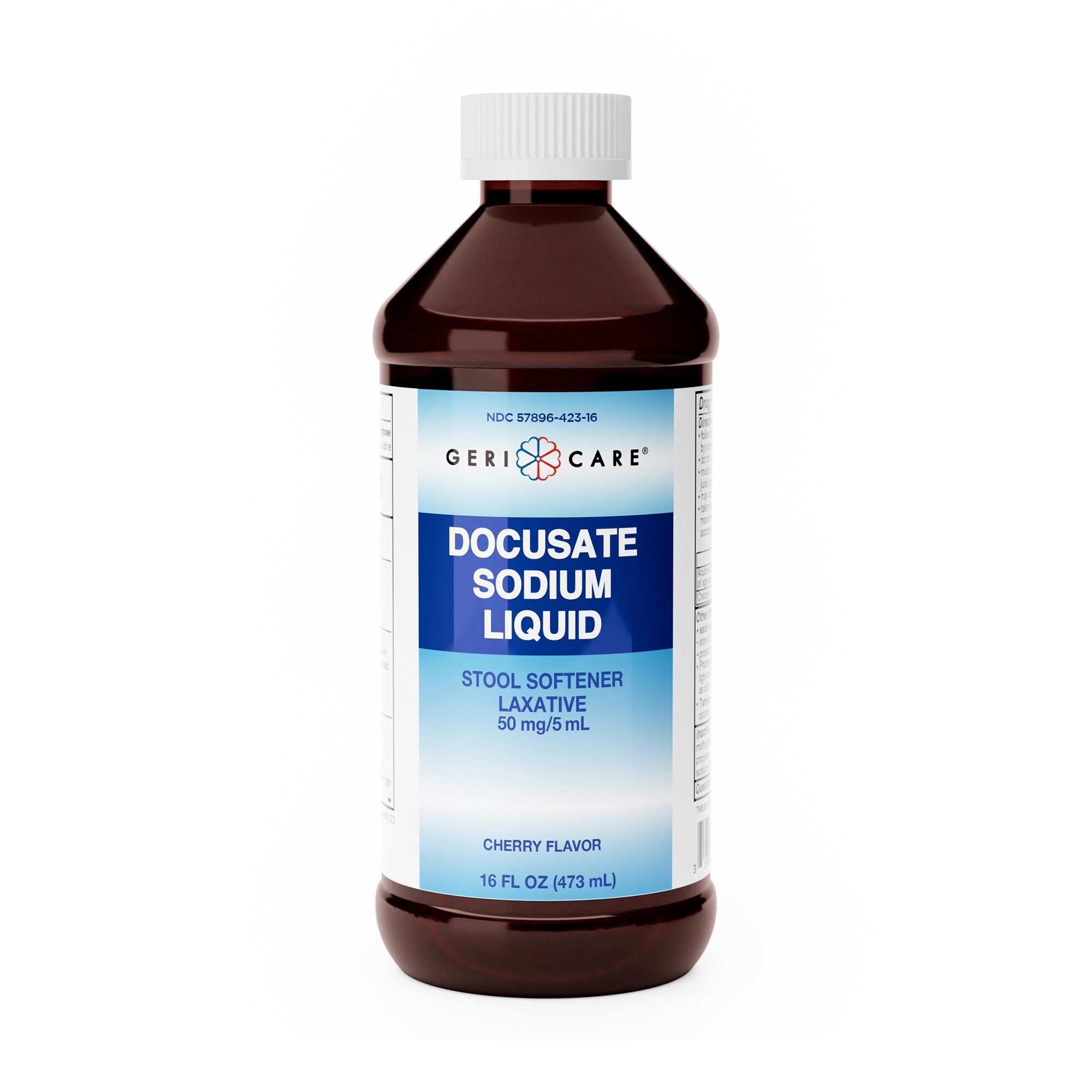 Docusate Sodium Liquid 50 mg / 5mL. 16oz Cherry Flavor