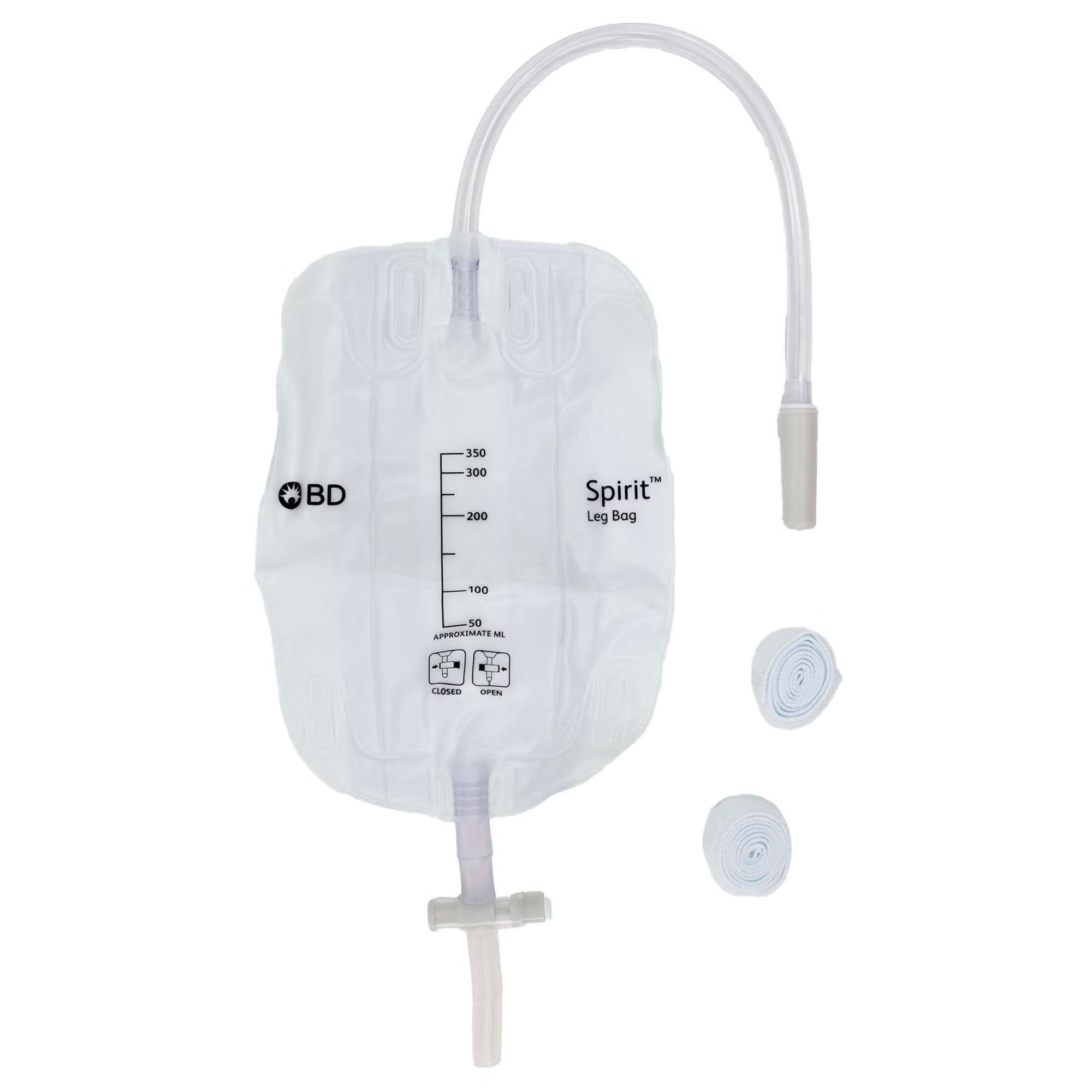 Urinary Leg Bag Spirit™ T-tap Drainage Valve with Leg Straps Sterile