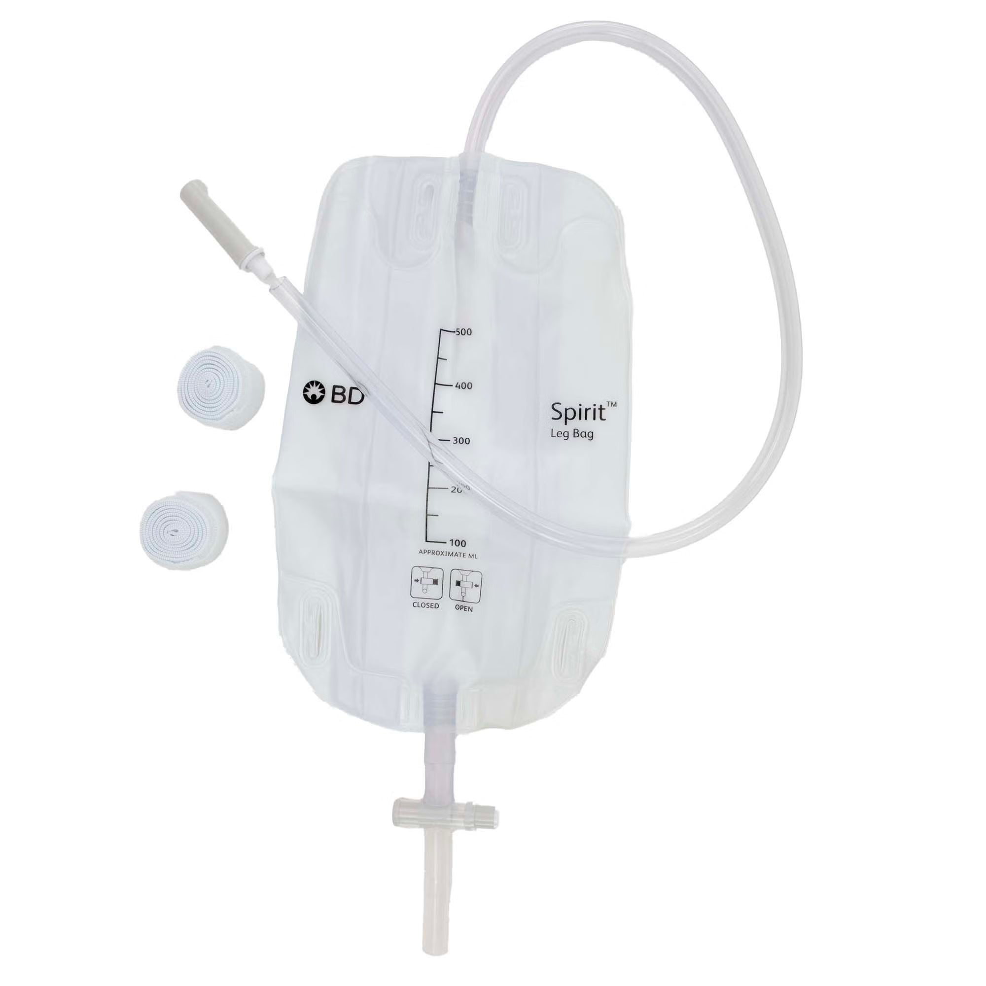 Urinary Leg Bag Spirit™ T-tap Drainage Valve with Leg Straps Sterile