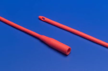 Kendall Dover™ Robinson Red Rubber Urethral Catheter 16 inch Length
