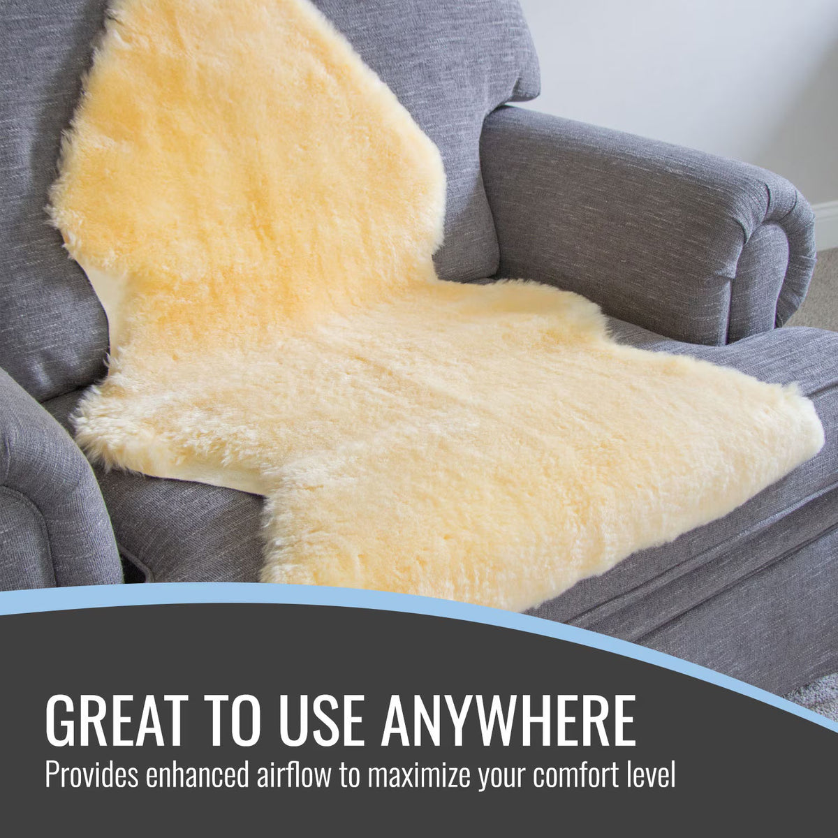 Natural Sheepskin Wool Comfort Mattress Topper