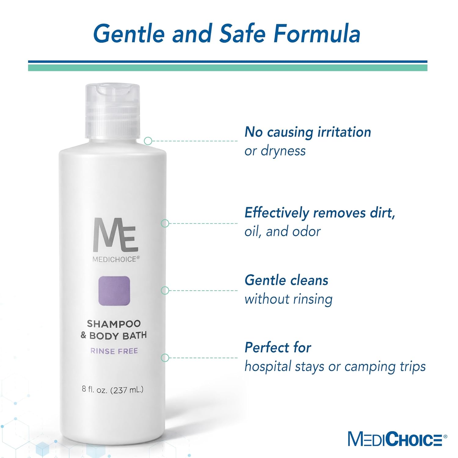 Medichoice No-Rinse Shampoo and Body Bath -Online Medical Supply