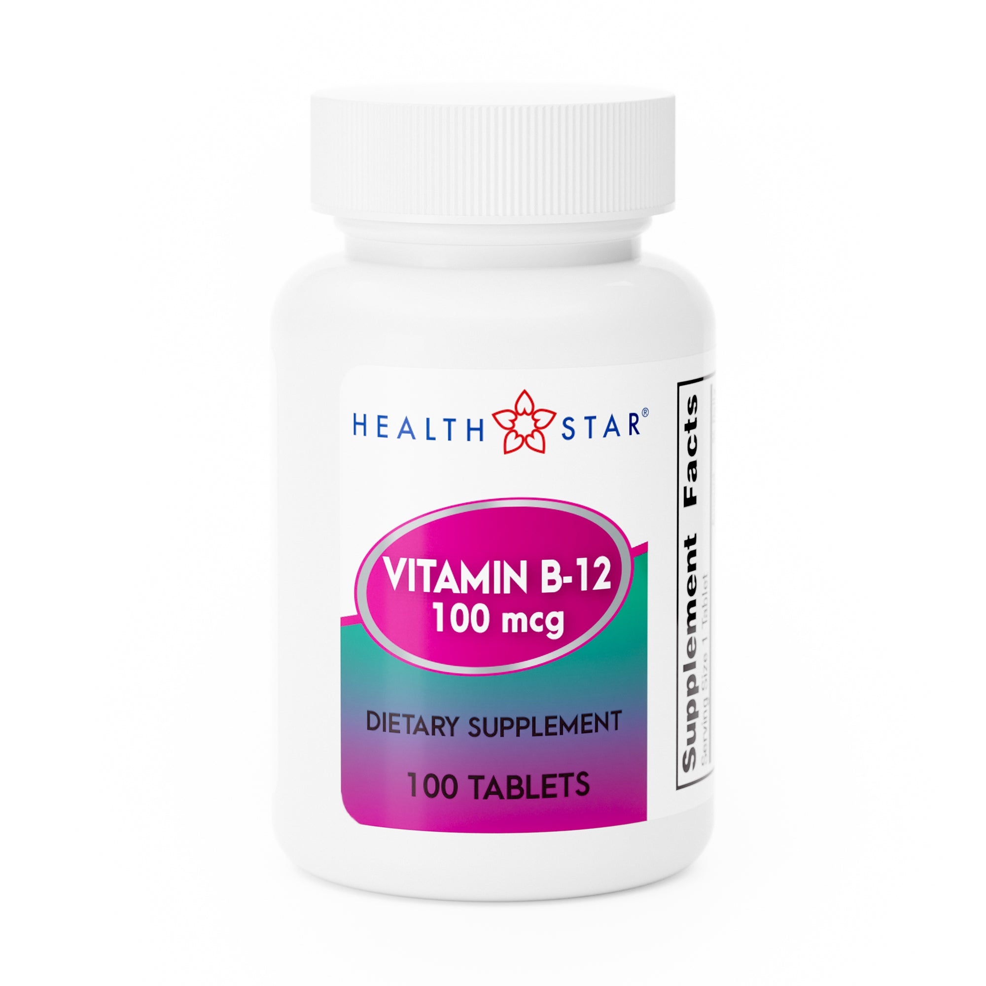 Vitamin B-12 Tabs 100 mcg 100 Tablets/ Bottle