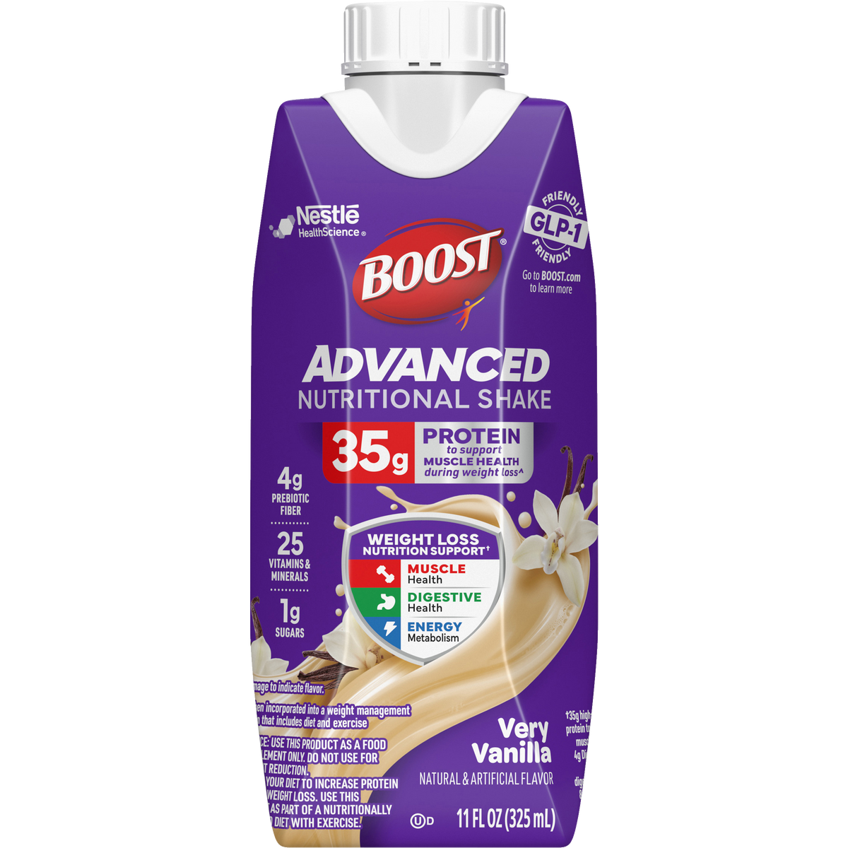 Boost® Advanced Nutritional Shake Very Vanilla Flavor Liquid Carton