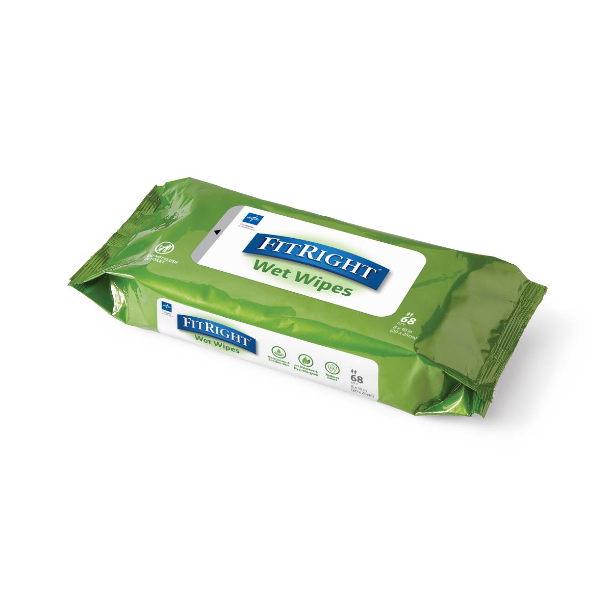 Medline FitRight Aloetouch Personal Cleansing Wipes MSC263754