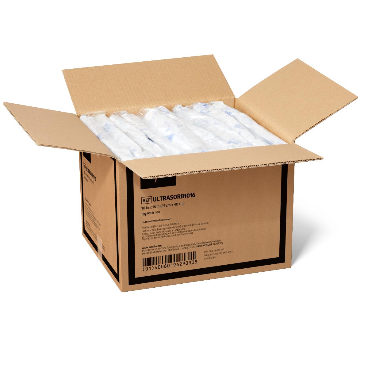 Medline Ultrasorbs Premium Underpads - 10X16 ULTRASORB1016