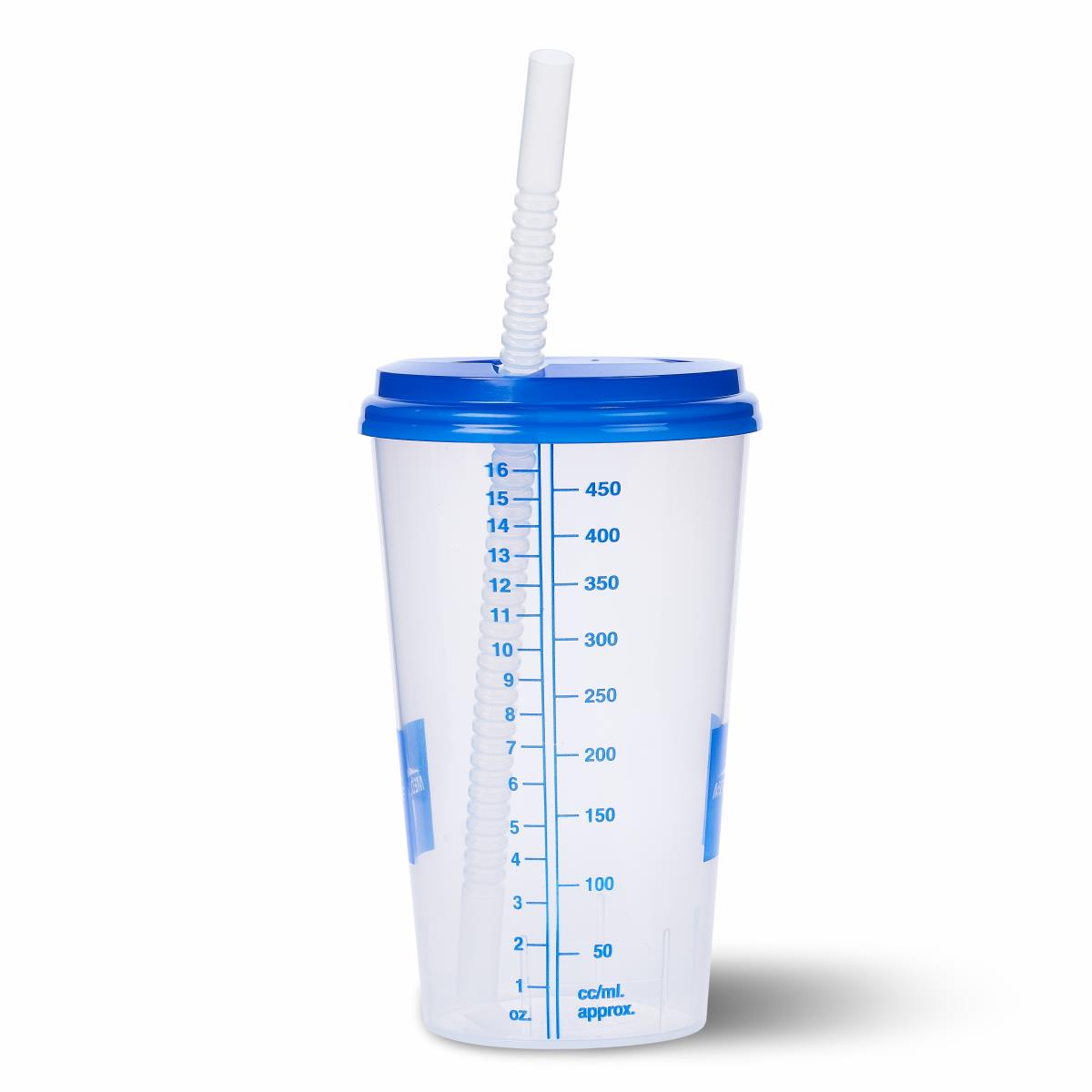 Carafe Clear Sparkly W-Grad Straw 16 oz