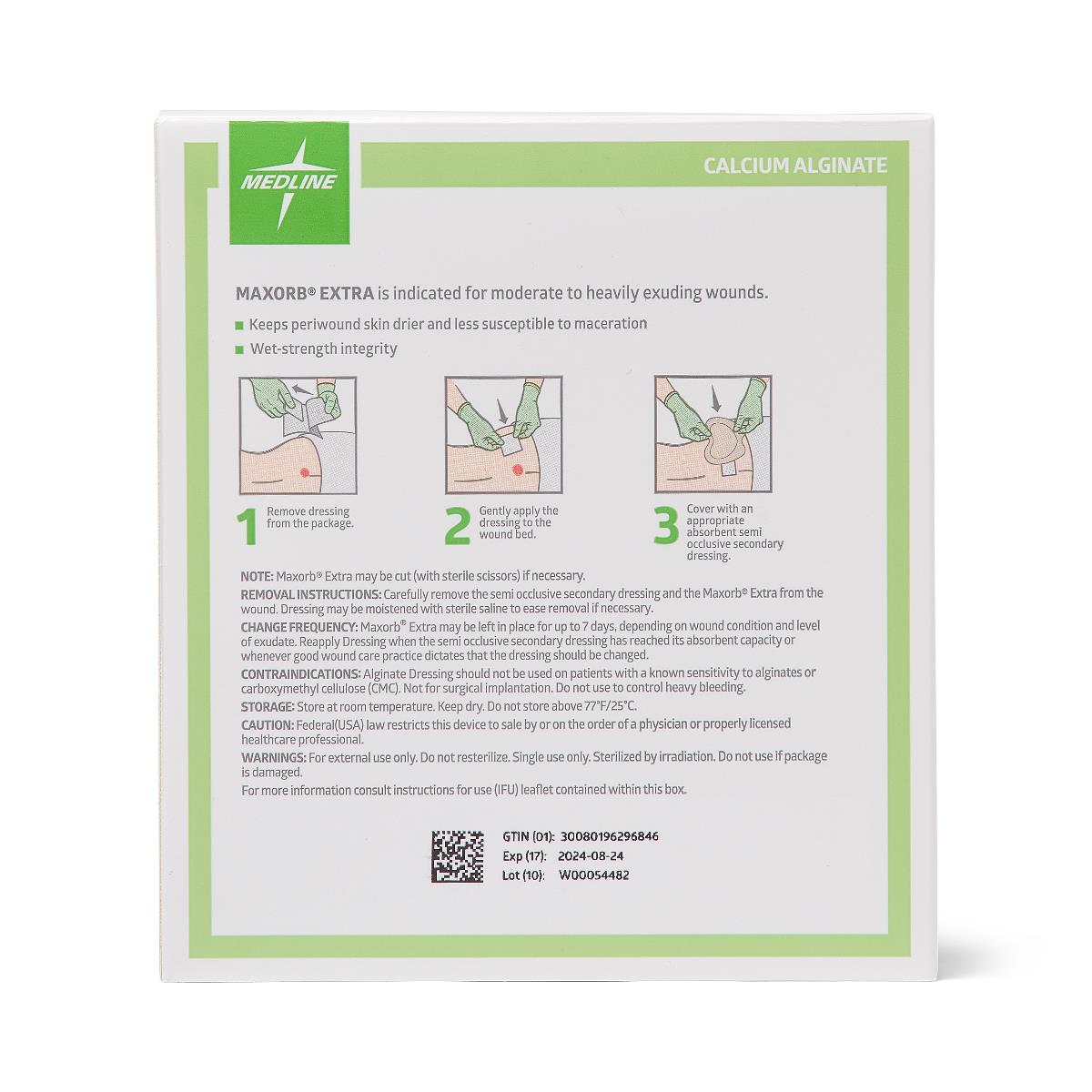 Dressing Alginate Cal Maxorb-Extra 4 x 4 inch ( MSC7044EPH)