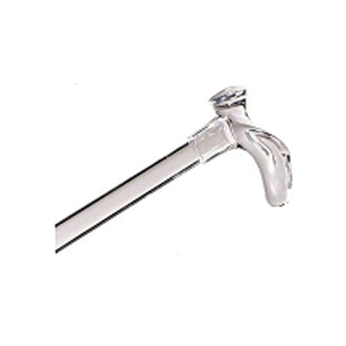 Contoured Lucite Clear Right Handed Cane