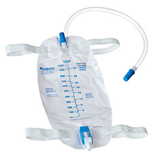 Easy-Tap Leg Bag with 18" PVC Extension Tubing 19 oz, Sterile, Latex-free