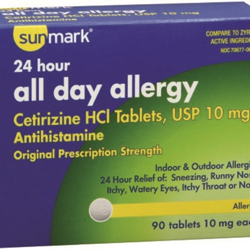 Allergy Relief Tablets 10 mg Cetirizine HCl