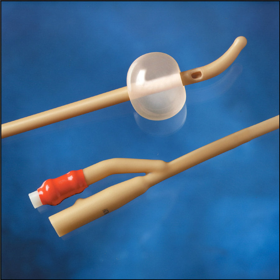 Silicone-Elastomer Coated Latex Foley Catheter Coude 18FR 10ml Ballon