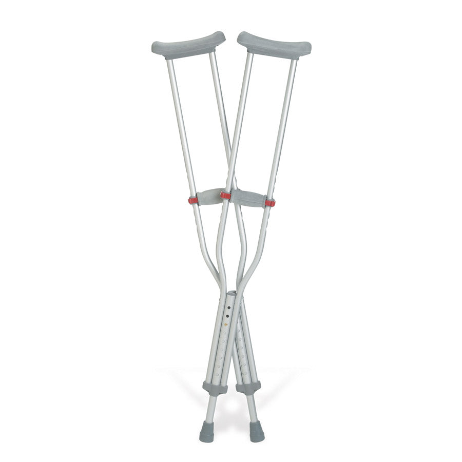 Crutch Aluminum Red-Dot Adult Standard ( 8 Pairs)