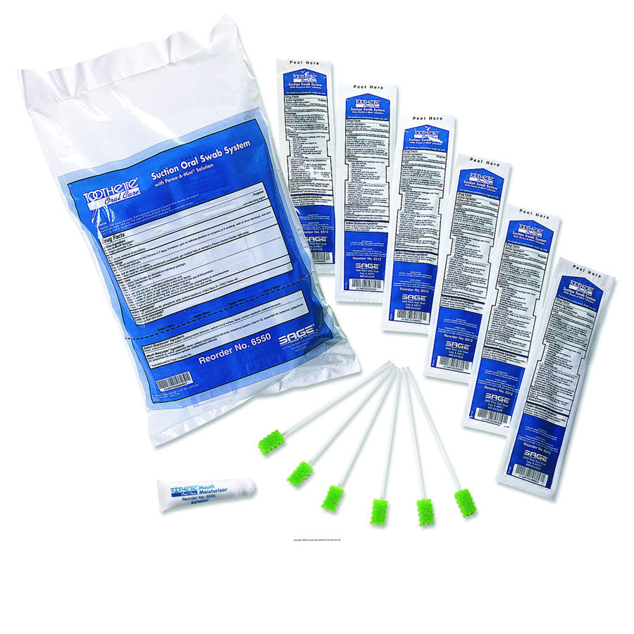 Toothette Multi-Pack Sunction Swab System with Perox-a-mint