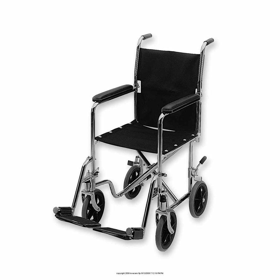 Lightweight Steel Transport Chair with Swing Away Footrests