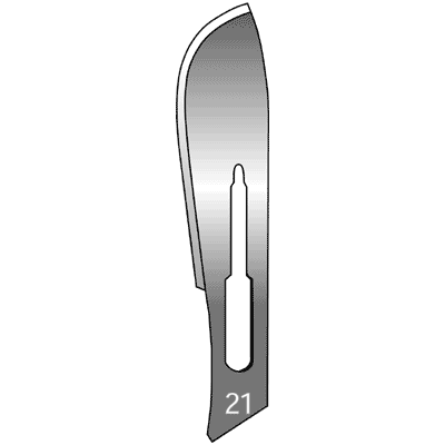 Disposable Stainless Steel Surgical Blades #21 - 06-3105