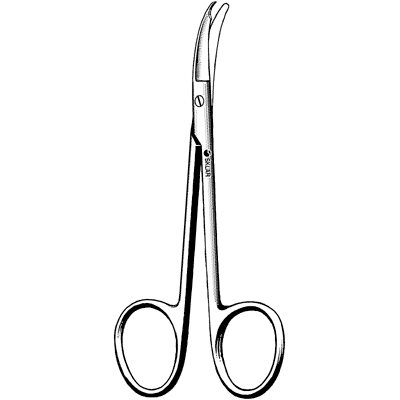 Sklarlite Shortbent Suture Scissors 3 1-2" - 23-1196