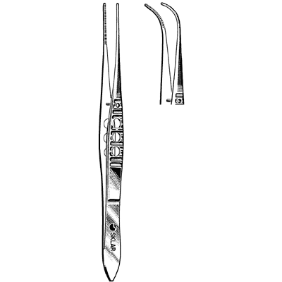 Sklar LiteGrip (Fenestrated Handle) Iris Forceps 4" - 66-3142