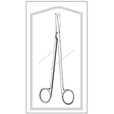 Econo Sterile Metzenbaum Dissecting Scissors 7" - 96-2680