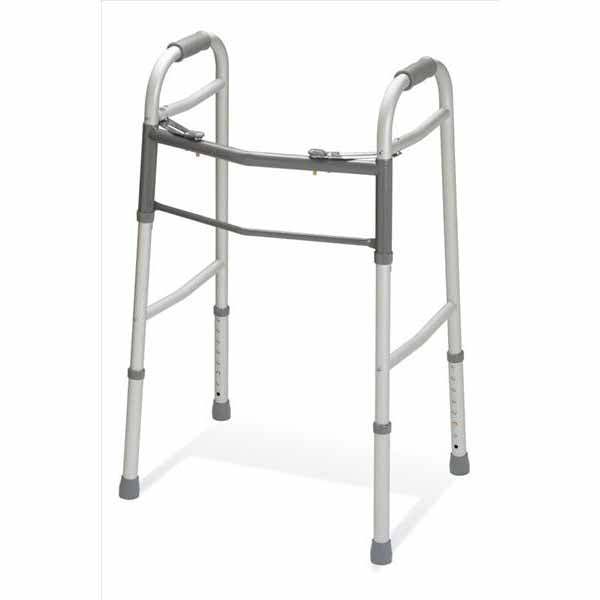 Medline Two-Button Folding Walkers without Wheels (MDS864104H)