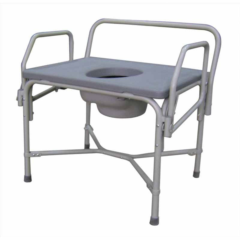 Medline Steel Bariatric Drop-Arm Commode (MDS89668XW)