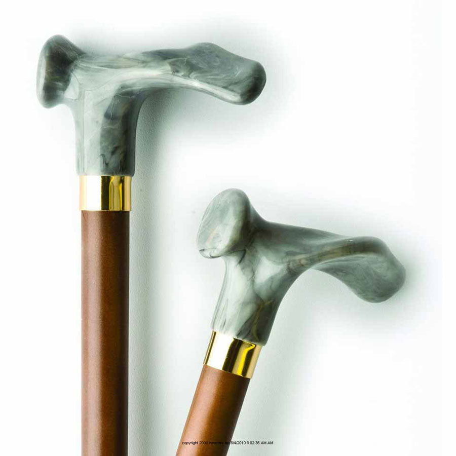 Wood Cane With Contour Handle