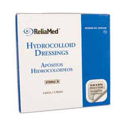 ReliaMed Hydrocolloid Dressing with Beveled Edge, Sterile, 6" x 6"