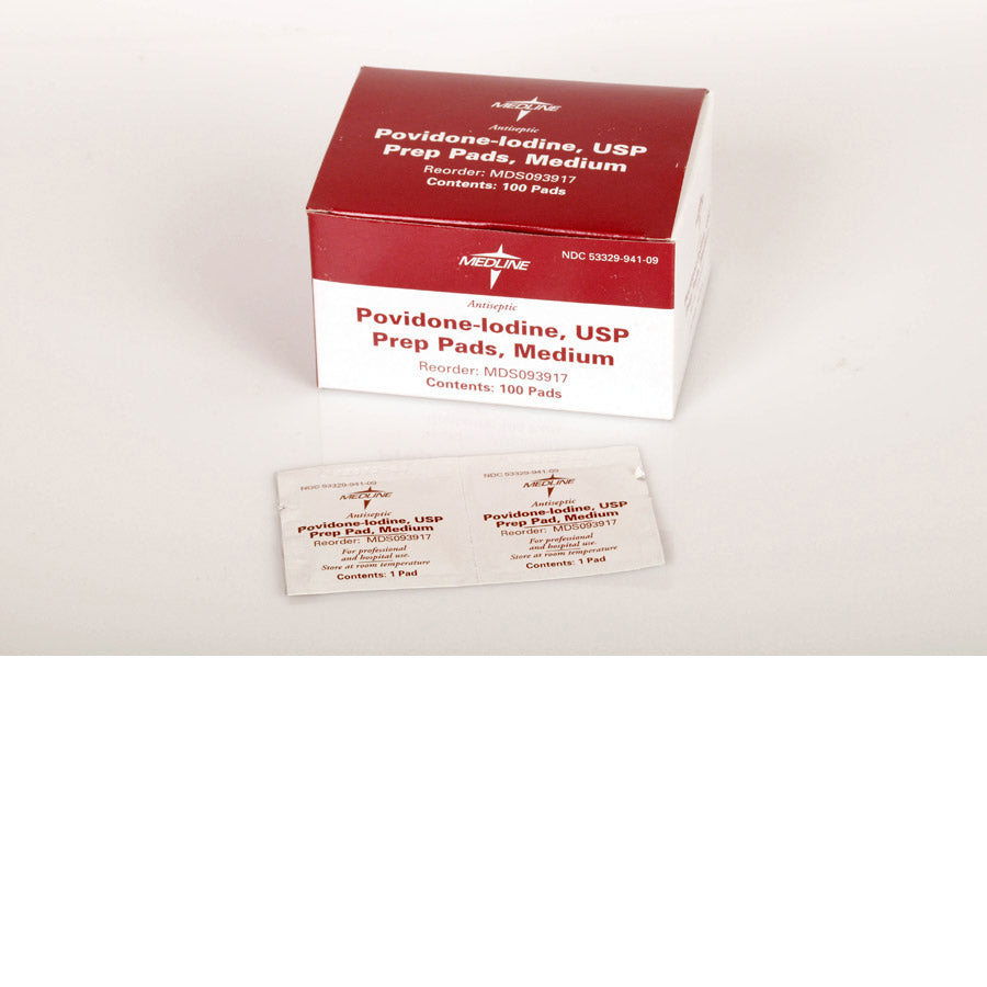 Pad Prep Povidone/Iodine Medium 1M/Cs - MDS093917