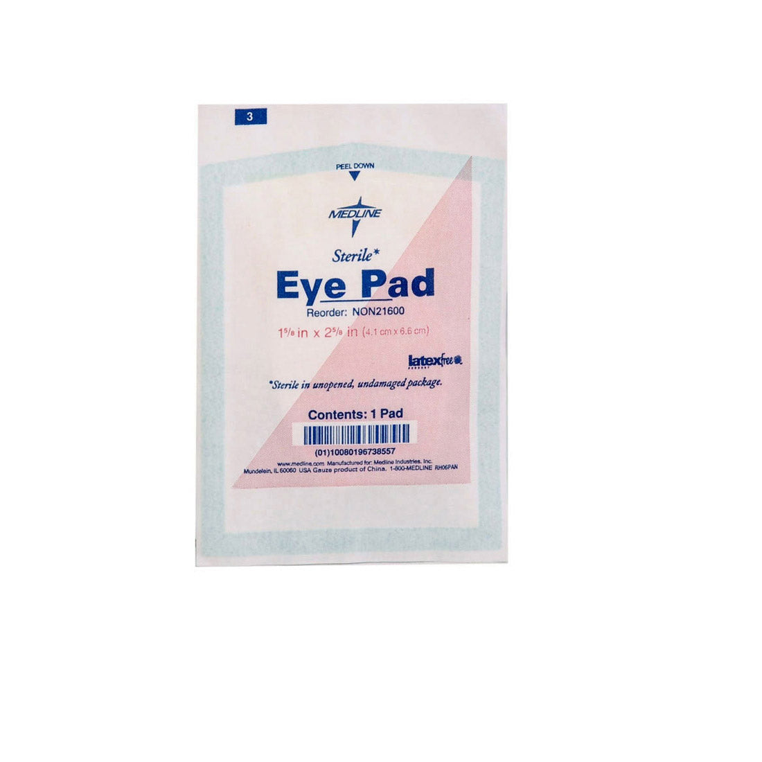 Pad Eye 1-5-8X2 5-8 Sterile Latex free 1-Pk